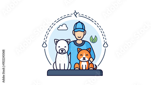 Dog Walker with Pets