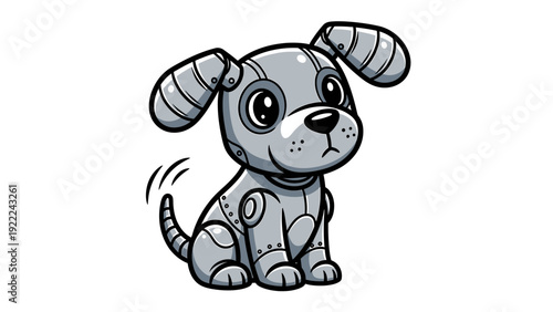 Cute Cartoon Robot Dog