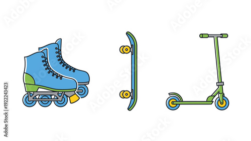 Roller Skating and Scooter Set
