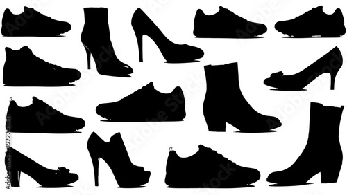 Collection of Shoe Silhouettes