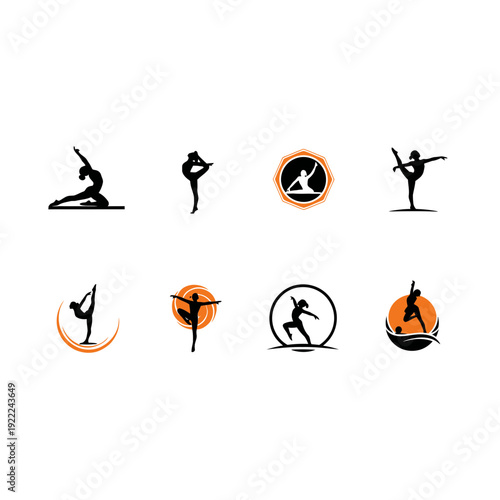 Gymnast Silhouette Icons