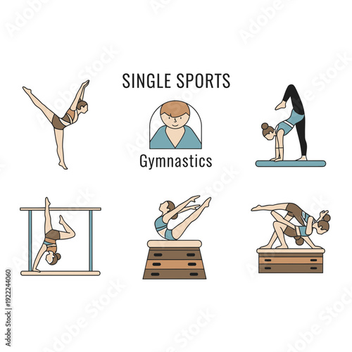 Gymnastics Poses Illustrated