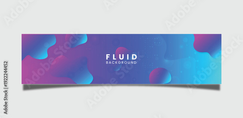 Fluid Gradient Abstract LinkedIn banner Background