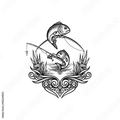 Fisherman Catching Fish