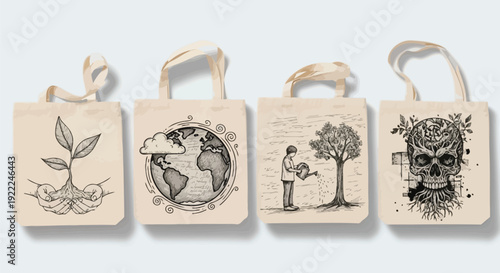 hand drawn vector illustration of a set of symbols