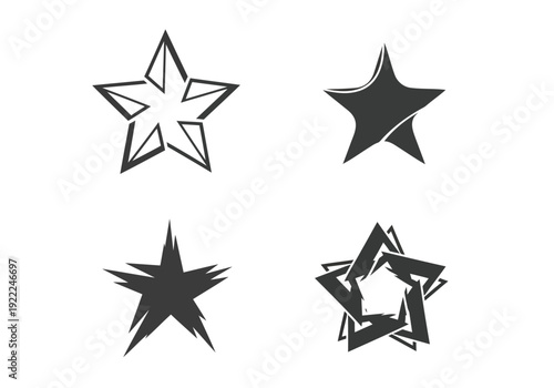 Abstract star vector icons illustration design. star icon simple sign. star vector image