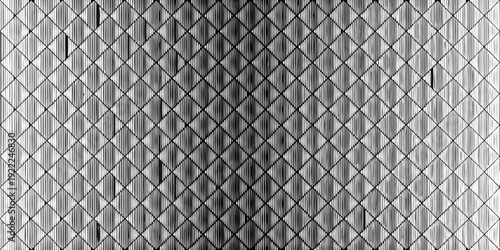 A grayscale geometric pattern of repeating diamond shapes