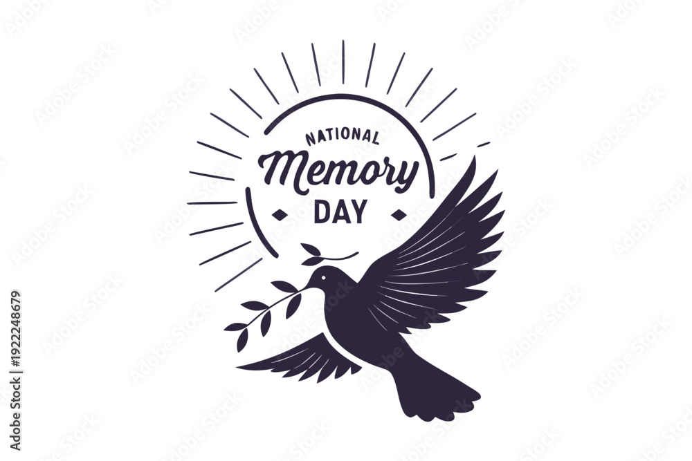 Fototapeta premium National Memory Day Brain and Mind Awareness Vector Design