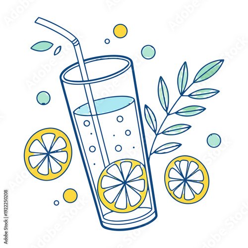 Refreshing Green Smoothie with Mint and Lime.