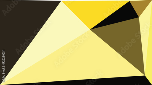 Yellow Black geometric abstract triangles background design