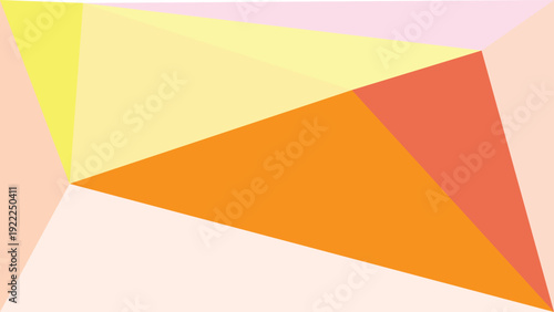 Bright yellow orange abstract triangles background backdrop