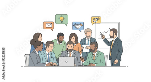 group of business people in office