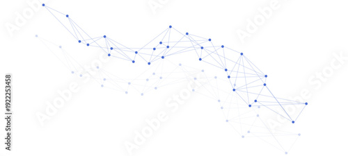 Abstract tech network connection dots. Digital technology and big data analysis background. White background with plexus lines abstract vector background with lines