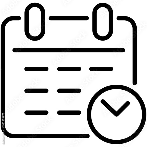 Calendar with a checklist icon