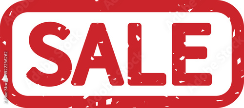 SALEのスタンプ風アイコン｜セール・割引を強調する販促ラベルデザイン SALE Stamp Style Icon / Sale and Discount Label Design
