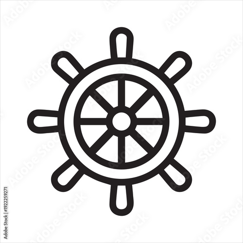 ship steering wheel icon