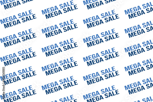 Clean Blue White Mega Sale Pattern