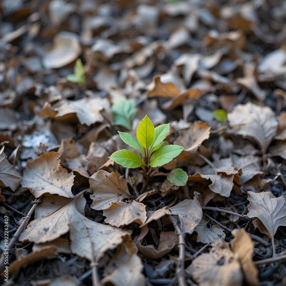 Fototapeta premium leaves on the ground