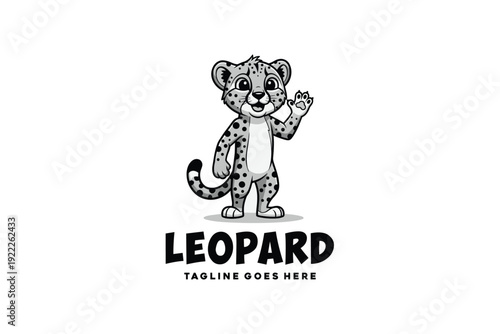 Mascot Modern leopard logo design