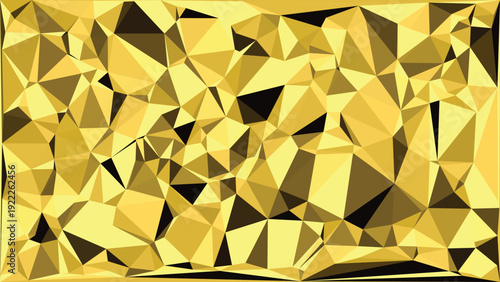 Golden geometric abstract triangles background