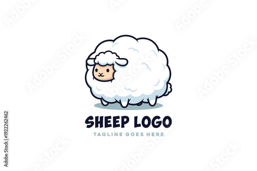 Mascot Modern sheep logo design