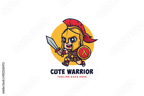 Mascot Modern warrior logo design