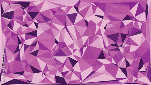 Vibrant purple and magenta abstract triangles background excellent for creative digital projects
