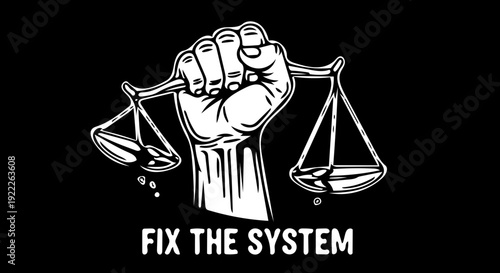 Fist clenched in support of justice and equality, symbolizing the fight for societal change and fairness