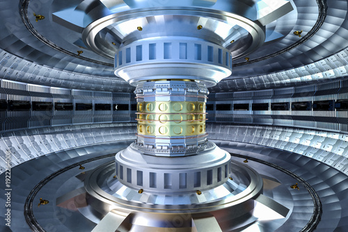 Canvastavla Smr or small modular nuclear fusion reactor core chamber inside
