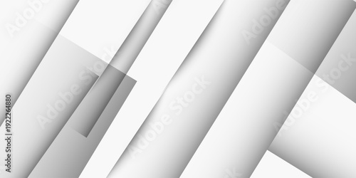 Amazing premium background. Elegant gray white diagonal lines with smooth soft shadow. Light silver grey gradient. Geometric modern stripe design