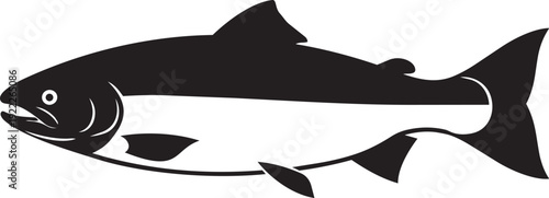 Cartoon vector illustration of a wild shark silhouette swimming in the marine nature of the sea, featuring a sharp fin icon and artistic underwater life symbol for a logo or tattoo
