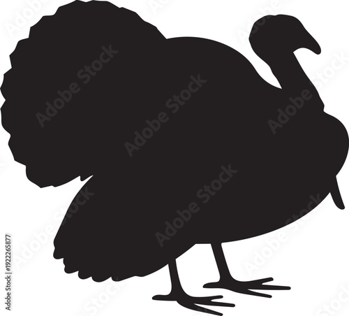 Funny cartoon vector illustration featuring a nature wildlife character silhouette of a duck and turkey with a swan beak and goose design icon for animal monster graphics