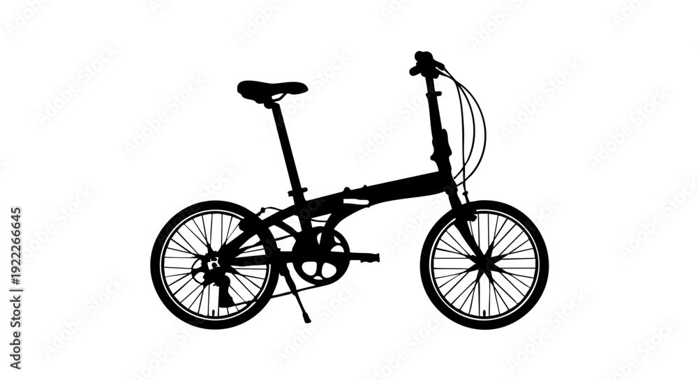 Fototapeta premium A bicycle silhouette with clean lines, representing the ease and efficiency of two-wheeled transport