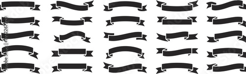 ribbon banners and vintage scrolls isolated on white background various curved and straight decorative elements for design. Free Download ribbon banners and vintage scrolls isolated on white background various curved and straight decorative elements for design. - GFXLoad