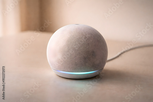 Modern Smart Speaker with LED Light Ring