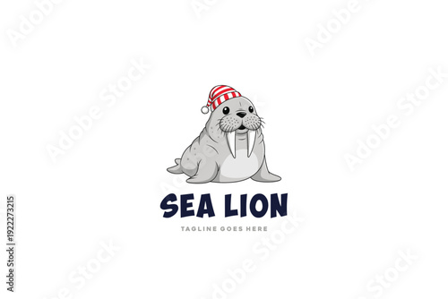 Mascot Modern Sea Lion logo design