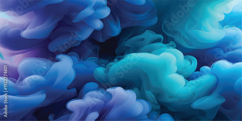 Abstract flowing colorful smoke swirling gently in a dreamy and artistic background with smooth movement