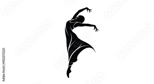 Elegant Silhouette of a Dancer in Motion.
