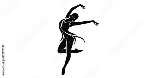 Elegant Silhouette of a Dancer in Motion.