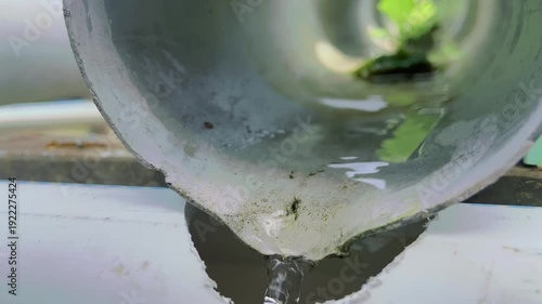 Nutrient Water Flow in NFT Hydroponic System