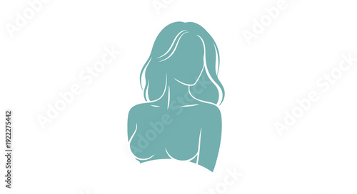 Stylized Silhouette of a Womans Upper Body.