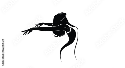 Elegant Silhouette of a Dancer in Motion.