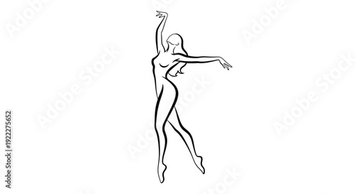 Elegant Ballet Dancer in Graceful Pose.
