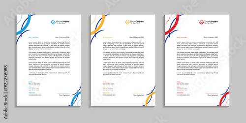 letterhead design with professional corporate business letterhead design template