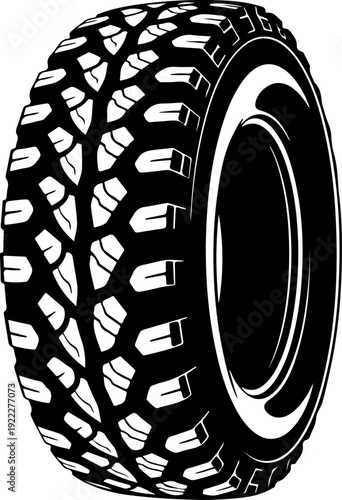 Tire silhouette vector illustration