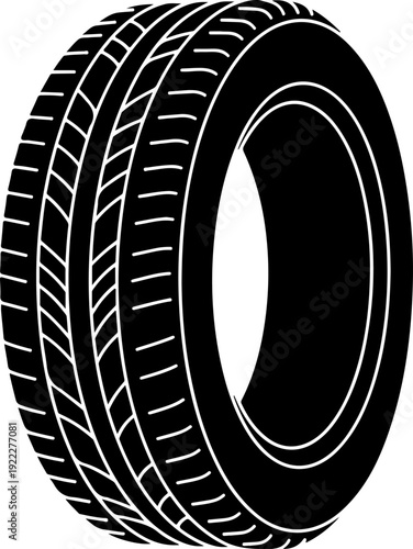 Tire silhouette vector illustration