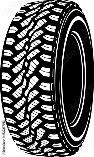 Tire silhouette vector illustration