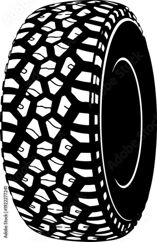 Tire silhouette vector illustration