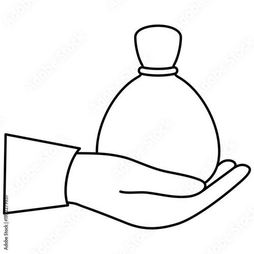 hand giving donation