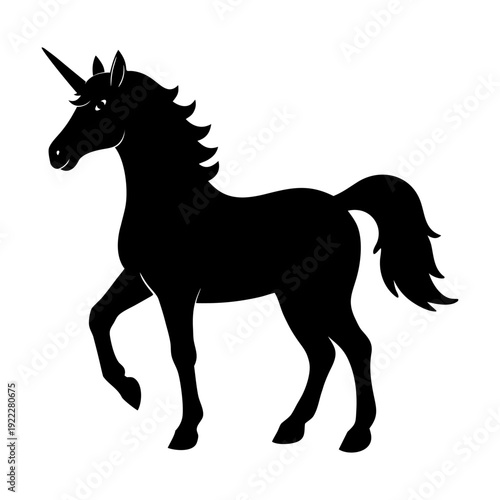 Mythical Unicorn Vector Clipart Minimal Design.